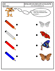 okul öncesi renk kavramı renkleri eşleştir çalışma sayfaları